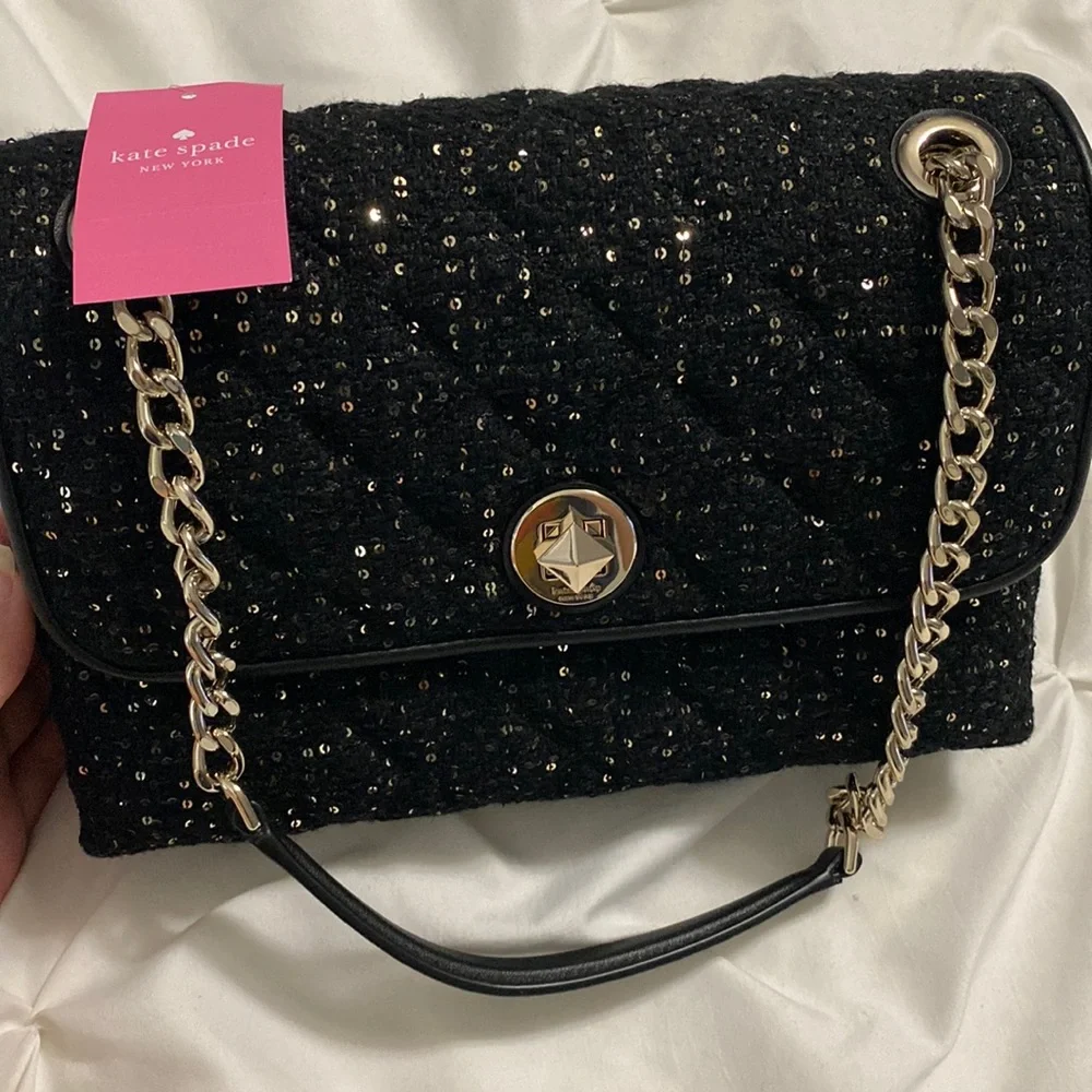 Brand new - Kate spade Natalia sequin tweed purse - Picture 1 of 8